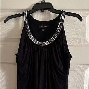 White House Black Market Black Rhinestone Tank